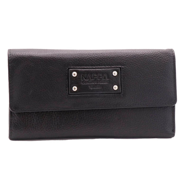 PORTEFEUILLE NAPPA "EMMA" BLACK