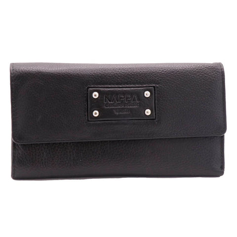 PORTEFEUILLE NAPPA "EMMA" BLACK