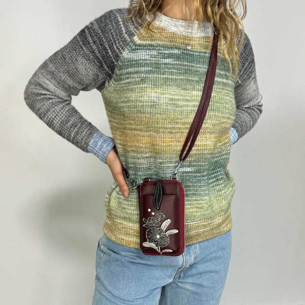 MINI SAC ESPE "ORCHID SMARTPHONE" WINE