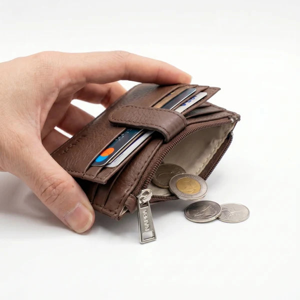 PORTE-MONNAIE NAPPA "IVY" CHOCO