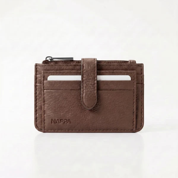 PORTE-MONNAIE NAPPA "IVY" CHOCO