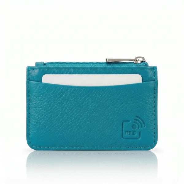 PORTE-MONNAIE NAPPA "IVY" TURQUOISE