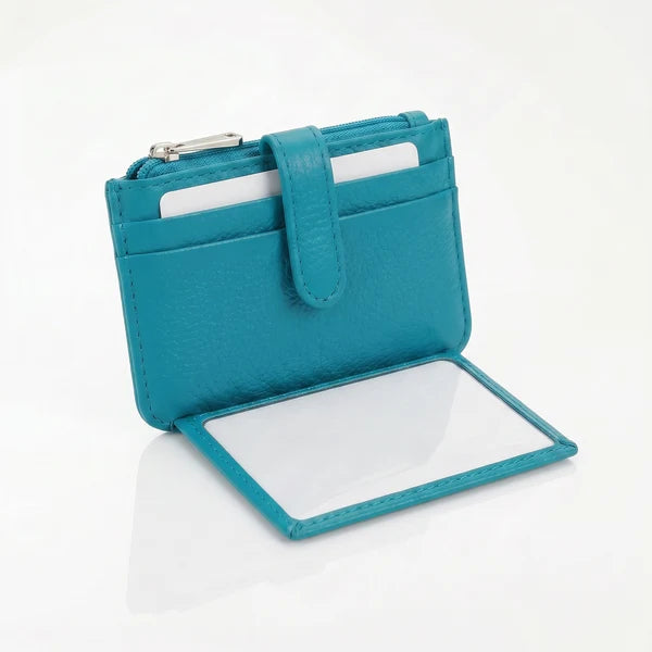 PORTE-MONNAIE NAPPA "IVY" TURQUOISE
