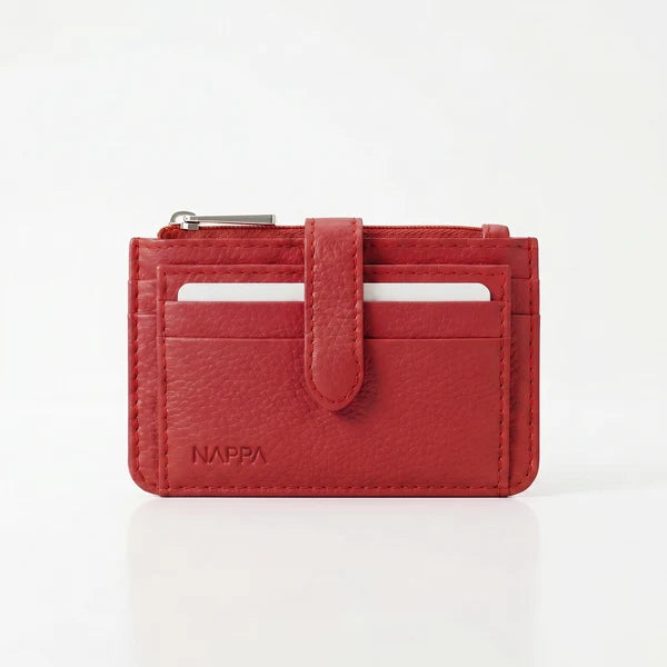 PORTE-MONNAIE NAPPA "IVY" ROUGE
