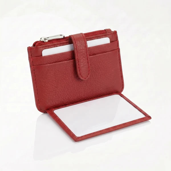 PORTE-MONNAIE NAPPA "IVY" ROUGE