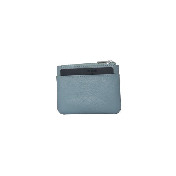 PORTE-MONNAIE NAPPA "KRIS" BLEU PÂLE