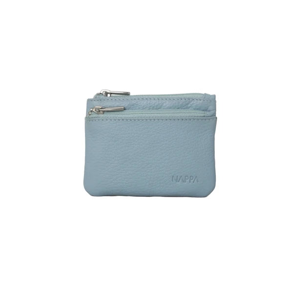 PORTE-MONNAIE NAPPA "KRIS" BLEU PÂLE