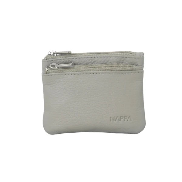 PORTE-MONNAIE NAPPA "KRIS" TAUPE