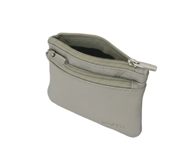PORTE-MONNAIE NAPPA "KRIS" TAUPE