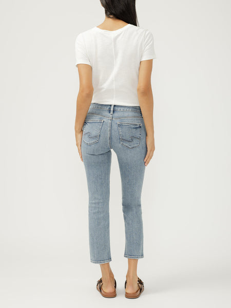 JEANS SILVER "SUKI STRAIGHT" MOTHER BEACH 255