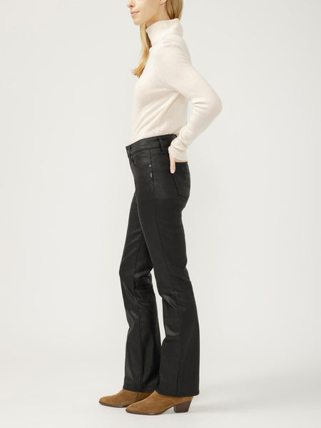 JEANS SILVER 33 POUCES "SUKI SLIM BOOT" COATED BLACK 667