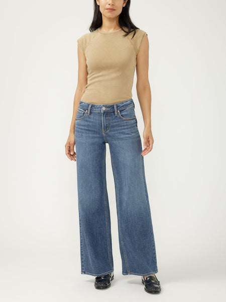 JEANS SILVER 31 POUCES "SUKI WIDE" BROYDON (326)