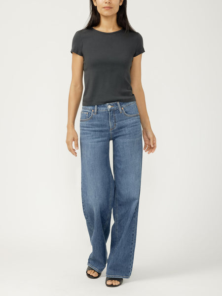 JEANS SILVER 31 POUCES "SUKI WIDE" BROYDON (326)