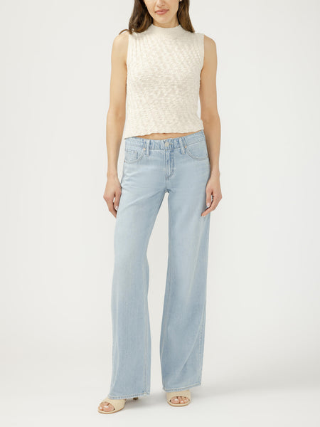 JEANS SILVER 33 POUCES "SUKI WIDE LEG" DREE 114