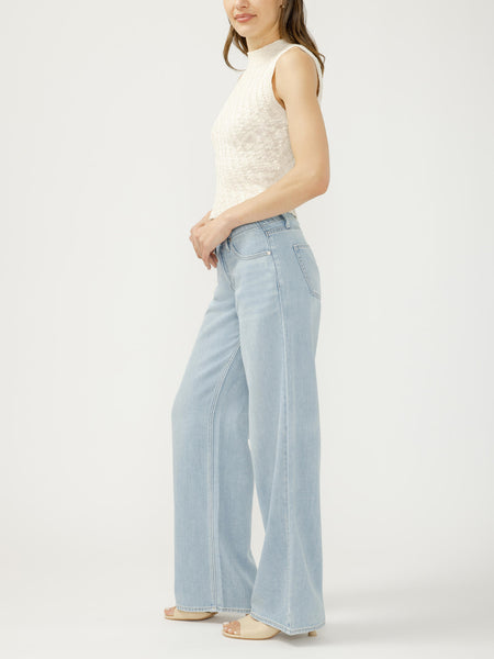 JEANS SILVER 33 POUCES "SUKI WIDE LEG" DREE 114