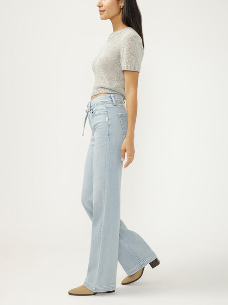 JEANS SILVER 33 POUCES "AVERY TROUSER" SYCAMORE COVE 198