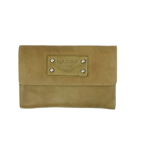 PORTEFEUILLE NAPPA "MINI EMMA" CAMEL