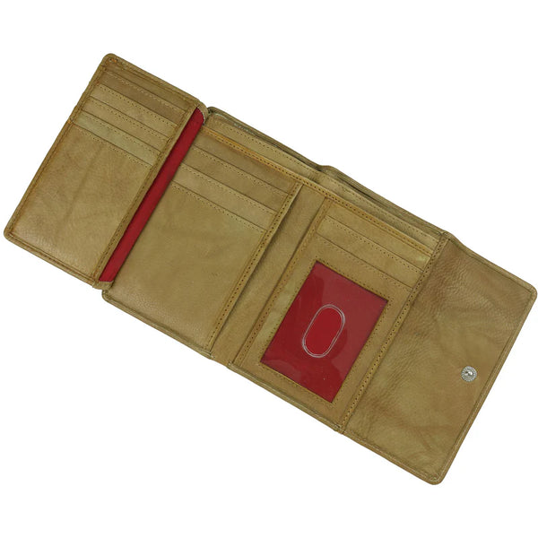 PORTEFEUILLE NAPPA "MINI EMMA" CAMEL