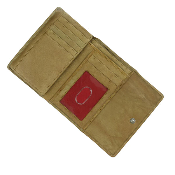 PORTEFEUILLE NAPPA "MINI EMMA" CAMEL