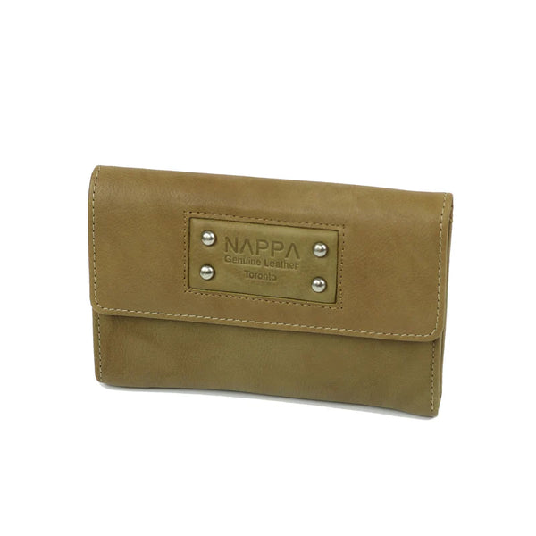 PORTEFEUILLE NAPPA "MINI EMMA" CAMEL