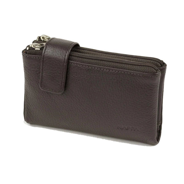 PORTEFEUILLE NAPPA "MINI CHARLOTTE" BROWN
