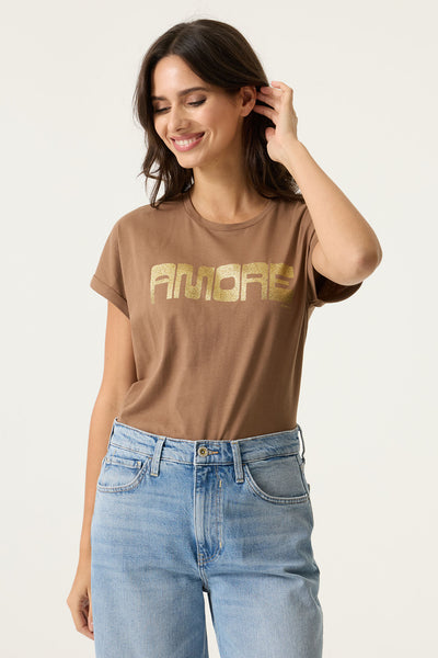 T-SHIRT GARCIA "AMORE" SOFT TAUPE (N260201)