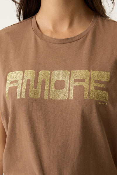 T-SHIRT GARCIA "AMORE" SOFT TAUPE (N260201)