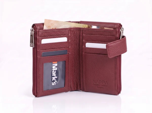 PORTEFEUILLE NAPPA "MINI CHARLOTTE" RIO RED