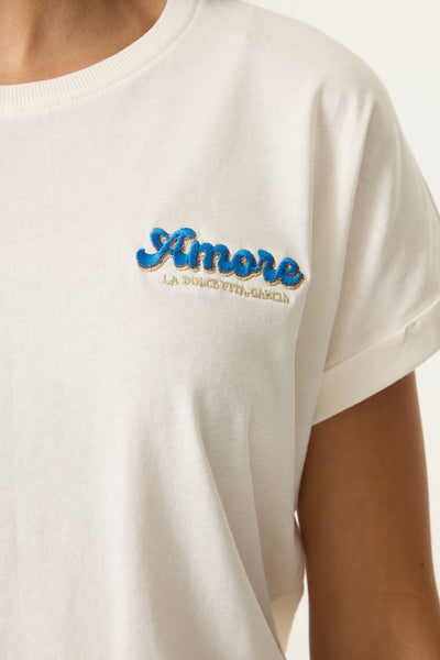 T-SHIRT GARCIA "AMORE" OFF WHITE (O260001)