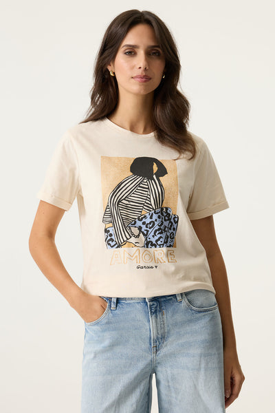 T-SHIRT GARCIA "MODELE" WHITECAP (O260006)