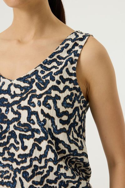 CAMISOLE GARCIA "PRINT" SUMMER COBALT (O260025)