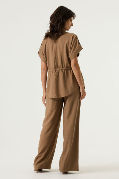 PANTALON GARCIA "WIDE" SOFT TAUPE (O260114)