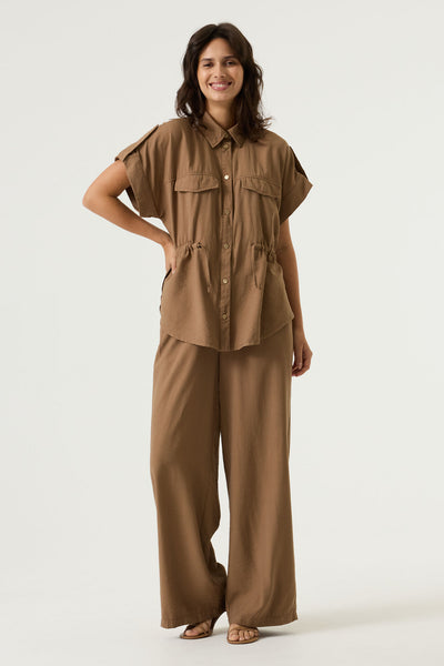 PANTALON GARCIA "WIDE" SOFT TAUPE (O260114)