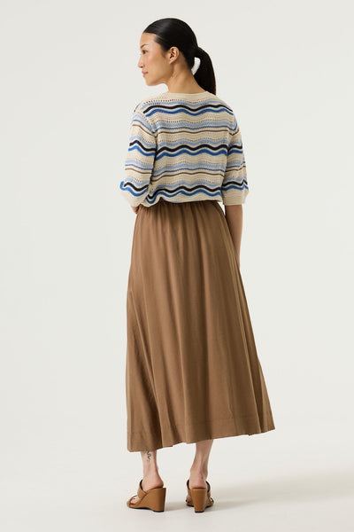 JUPE GARCIA "WIDE" SOFT TAUPE (O260122)