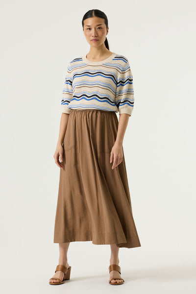 JUPE GARCIA "WIDE" SOFT TAUPE (O260122)