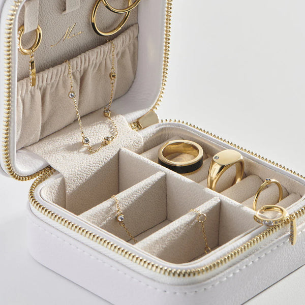 BOÎTE À BIJOUX MIA "CARRÉE" BLANC