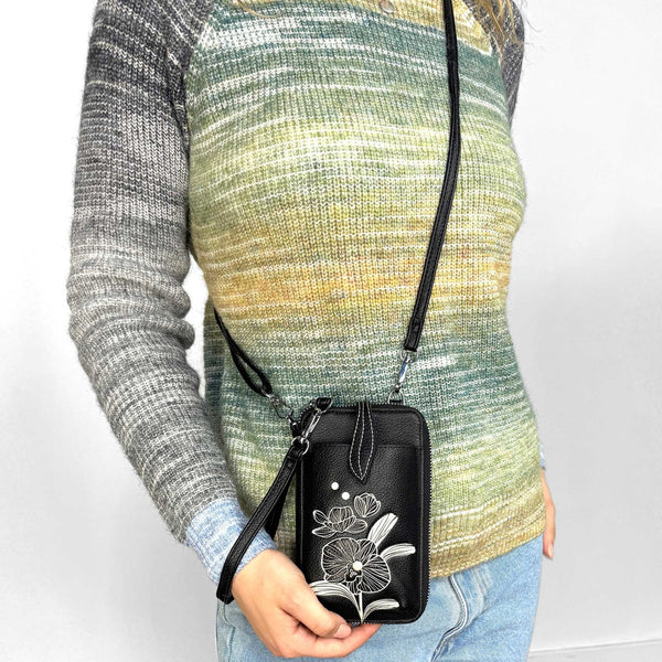 MINI SAC ESPE "ORCHID SMARTPHONE" BLACK