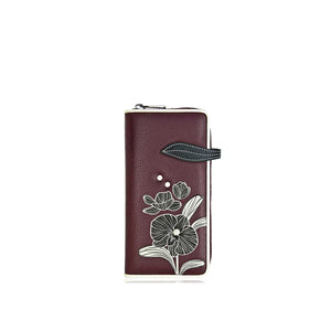 PORTEFEUILLE CLUTCH ESPE "ORCHID" WINE