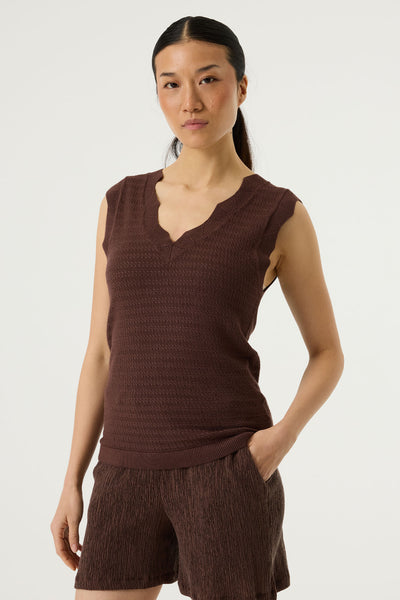 CAMISOLE GARCIA "TRICOT" EARTH BROWN (P260220)