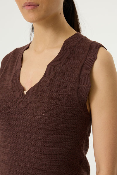 CAMISOLE GARCIA "TRICOT" EARTH BROWN (P260220)