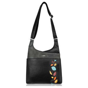 SAC À MAIN ESPE  "PETAL MESSENGER" BLACK