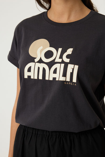 T-SHIRT GARCIA "ANTHRACITE" (Q260001)