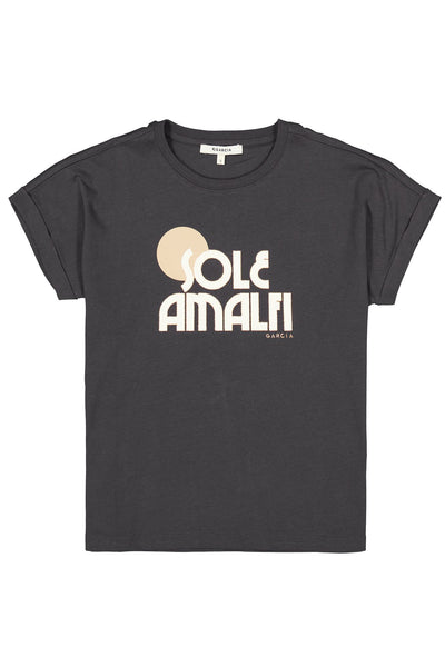 T-SHIRT GARCIA "ANTHRACITE" (Q260001)