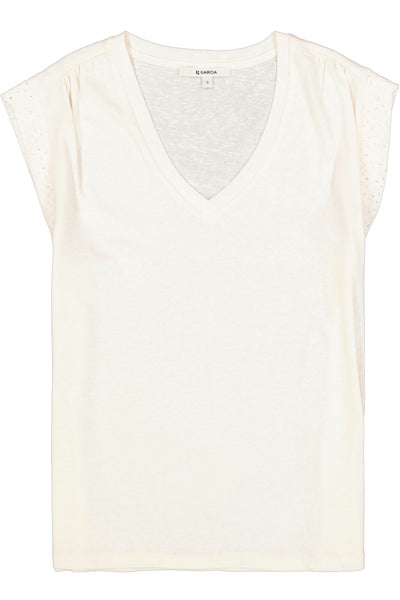 T-SHIRT GARCIA "ECRU" (Q260007)