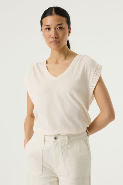 T-SHIRT GARCIA "ECRU" (Q260007)