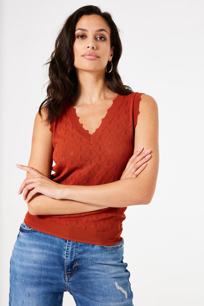 CAMISOLE GARCIA "AJOURÉE" PICANTE (40221)