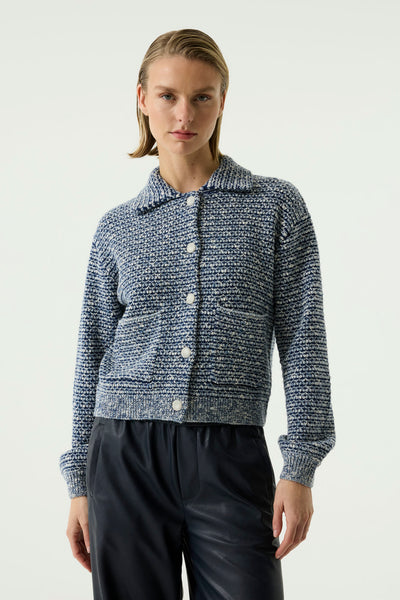 CARDIGAN GARCIA "MULTI BLUE" (U260051)