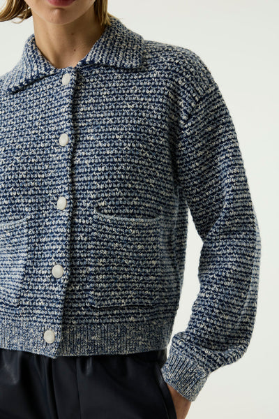 CARDIGAN GARCIA "MULTI BLUE" (U260051)