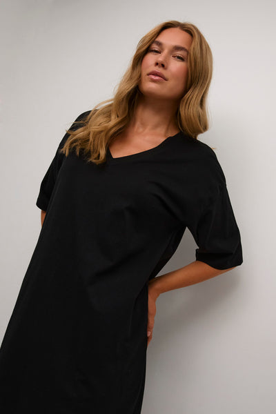 ROBE KAFFE "EDNA" BLACK DEEP