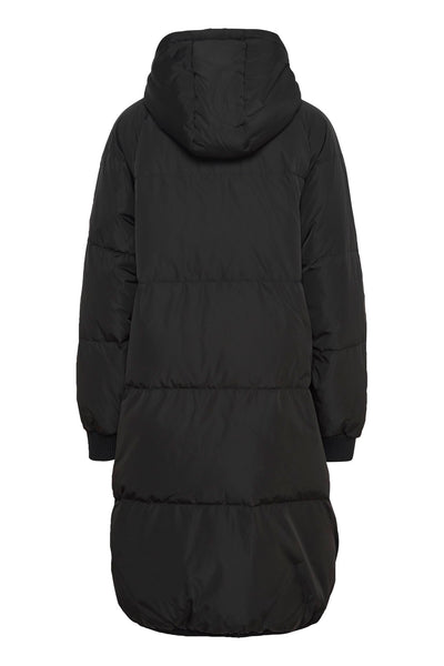 MANTEAU LONG ICHI "BUNALA" BLACK